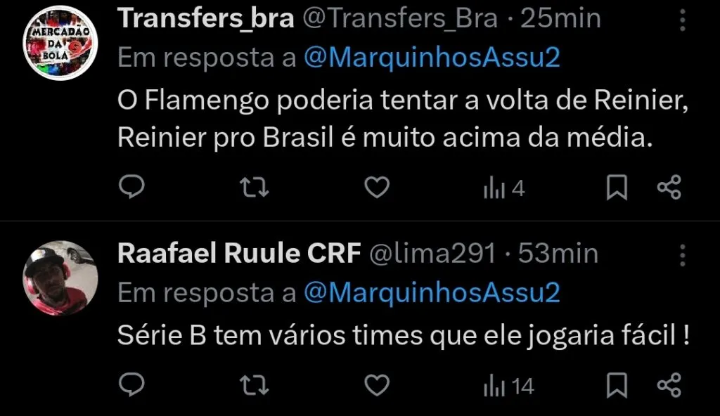 Repercussão via Twitter