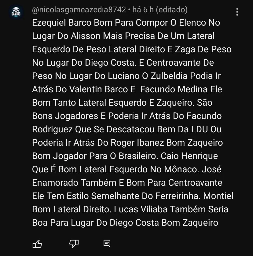 Repercussão via YouTube