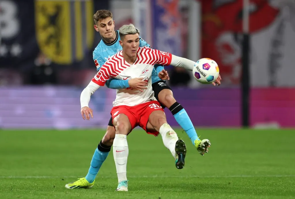 Benjamin Sesko of RB Leipzig (Photo by Maja Hitij/Getty Images)