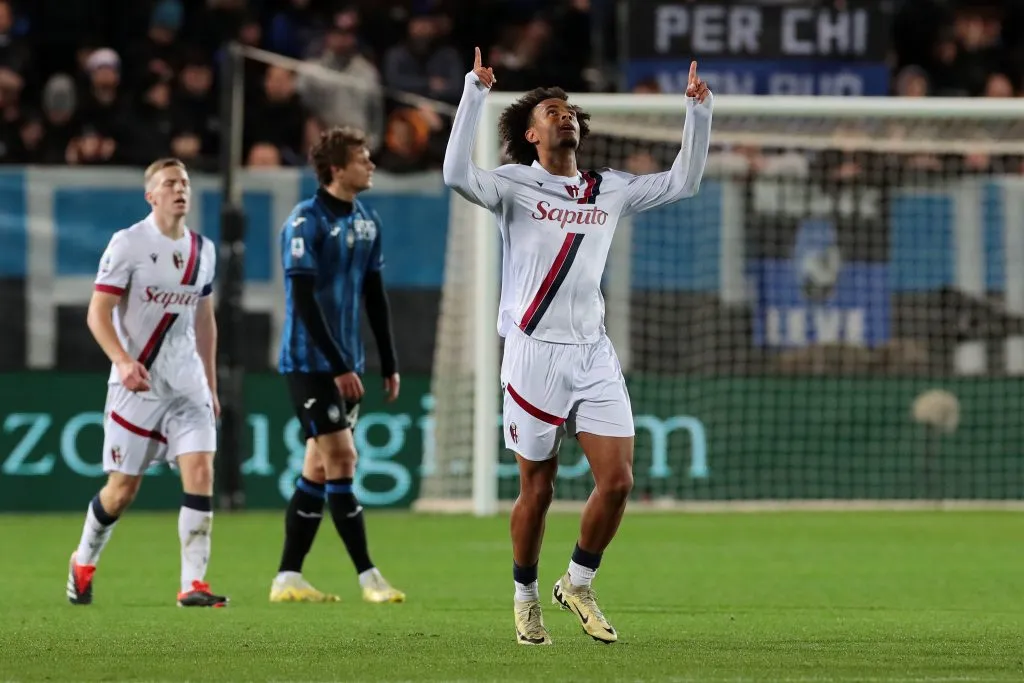Joshua Zirkzee of Bologna  (Photo by Emilio Andreoli/Getty Images)