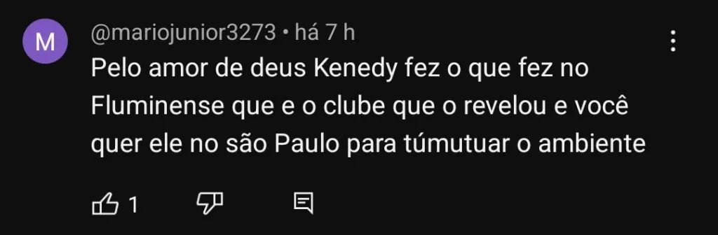 Repercussão via YouTube