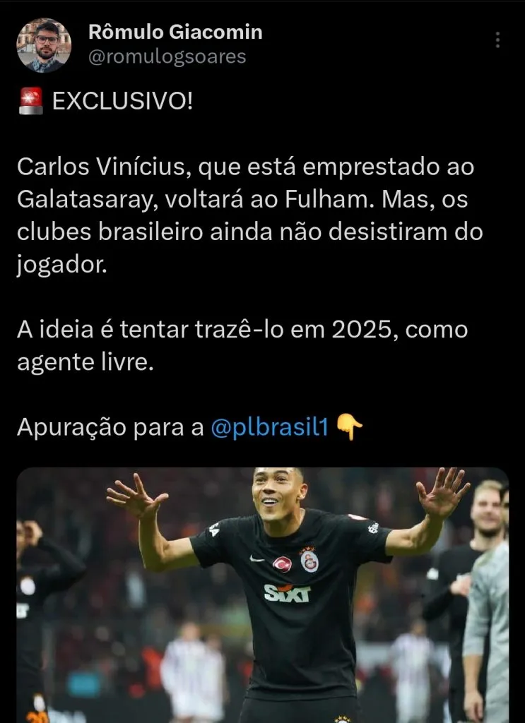Repercussão via Twitter