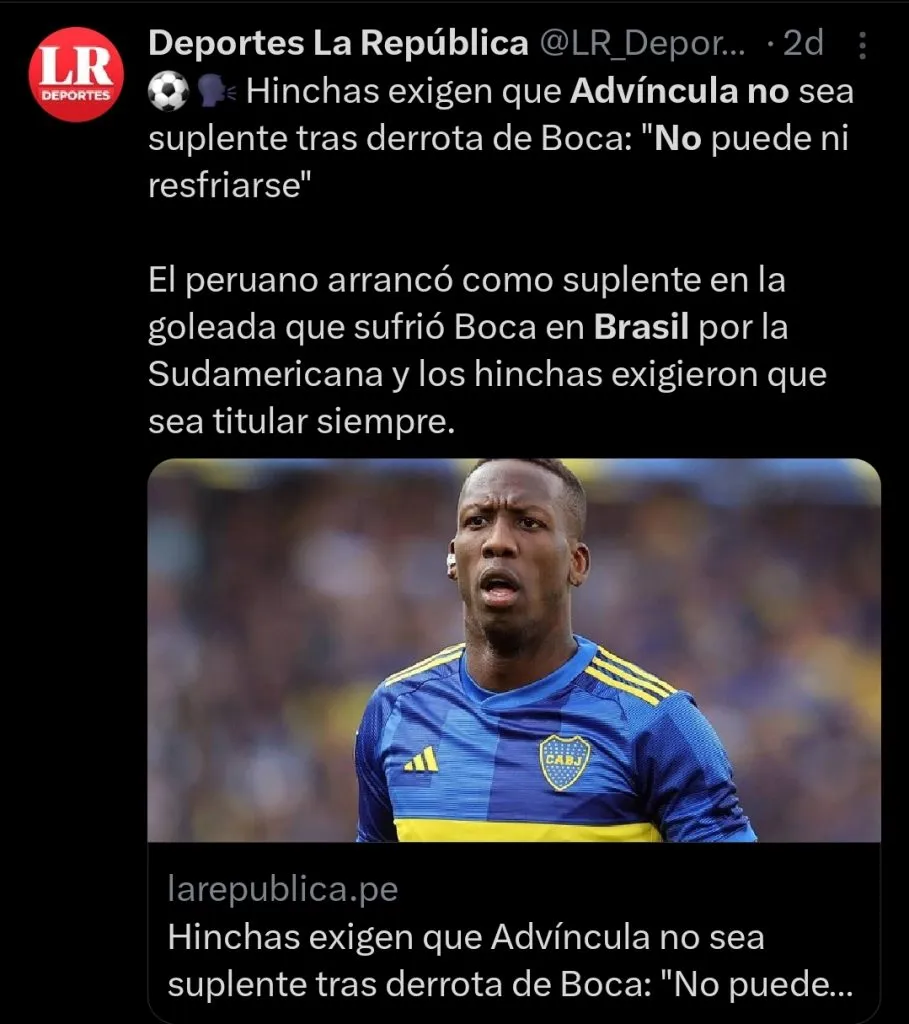 Repercussão via Twitter