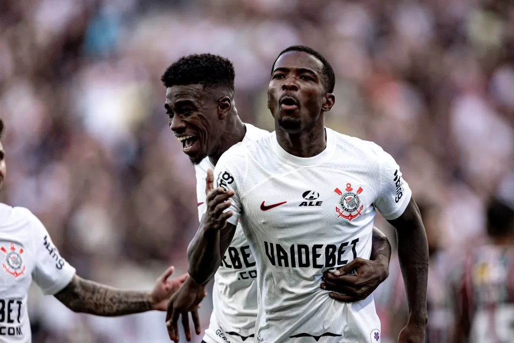 Cacá fez seu primeiro gol com a camisa do Corinthians. Foto: Leonardo Lima/AGIF