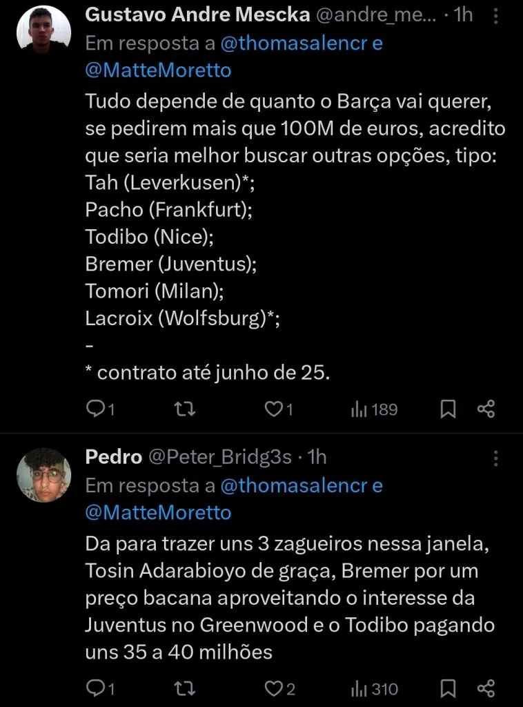 Repercussão via Twitter
