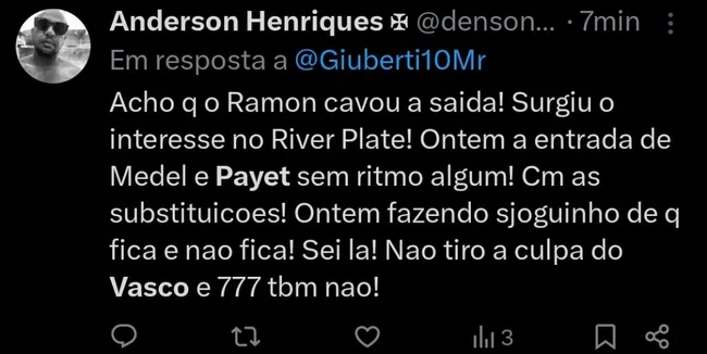Repercussão via Twitter
