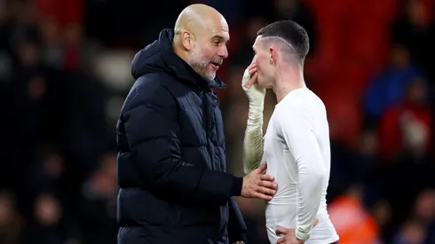 Pep Guardiola, Manager of Manchester City, . (Photo by Clive Rose/Getty Images)
