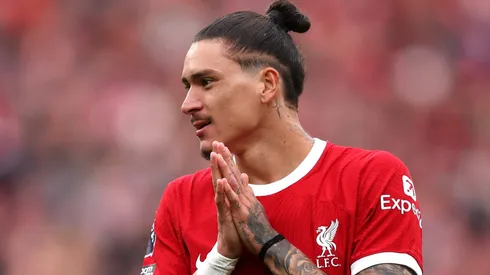 Barcelona quer Darin Núñez, do Liverpool, em acordo que pode ser o 'fim' de Vitor Roque. (Photo by Matt McNulty/Getty Images)