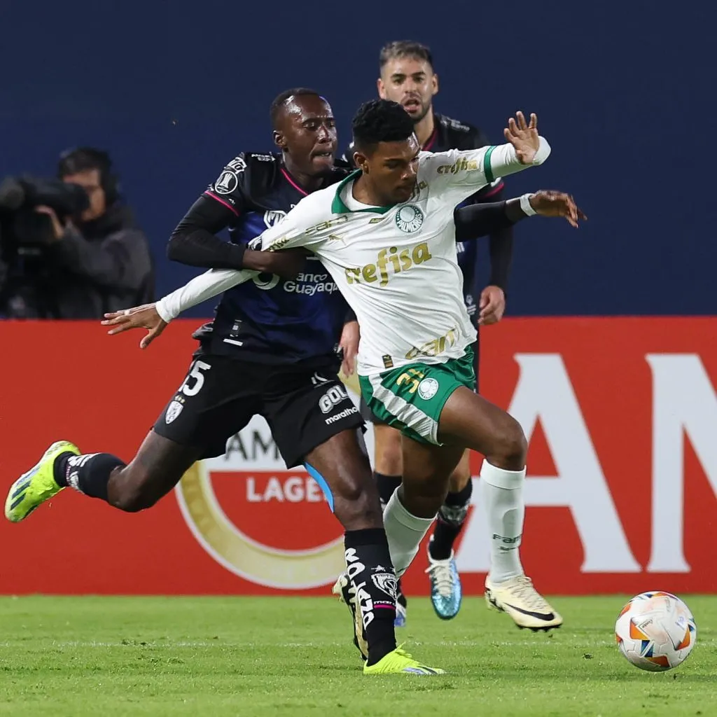 Luis Guilherme contra o Independiente del Valle na última quarta-feira (24), pela Libertadores | Foto: Cesar Greco/SIte OFICIAL PALMEIRAS