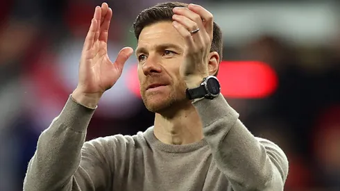 Xabi Alonso, Head Coach of Bayer Leverkusen, . (Photo by Lars Baron/Getty Images)