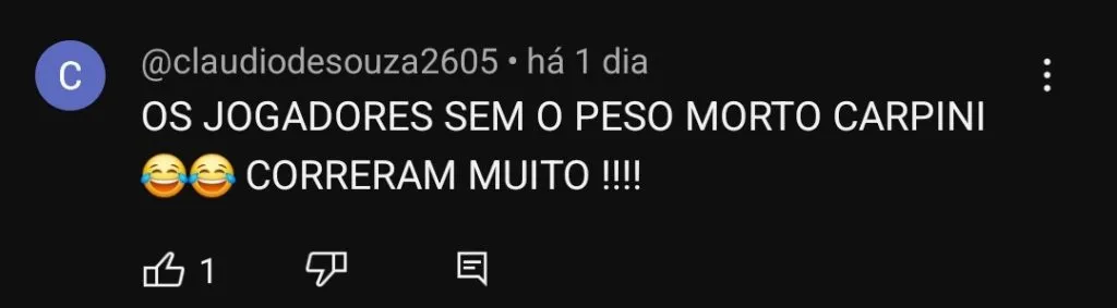 Repercussão via YouTube