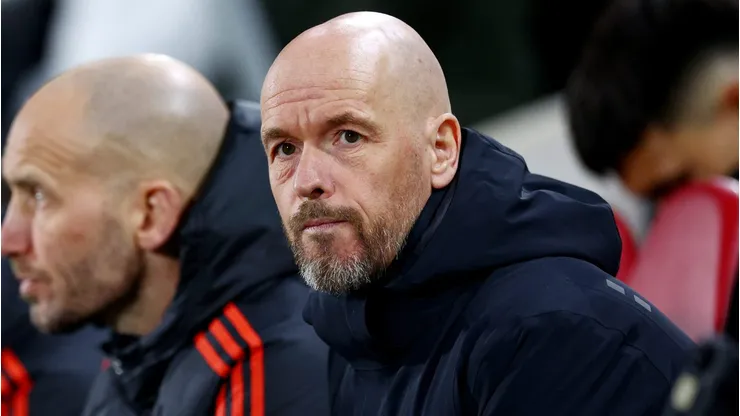 Erik ten Hag, Manager of Manchester United, . (Photo by Clive Rose/Getty Images)