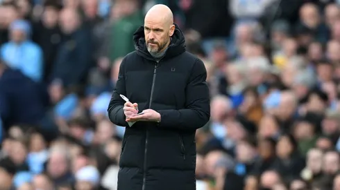 Erik ten Hag, Manager of Manchester United, . (Photo by Michael Regan/Getty Images)