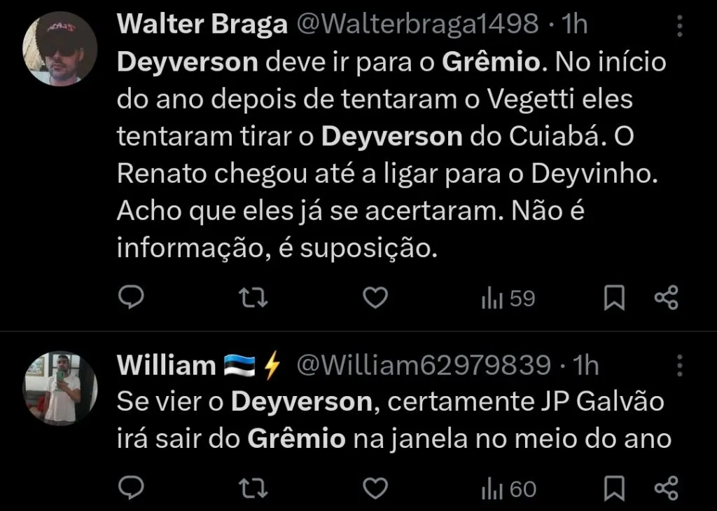 Repercussão via Twitter