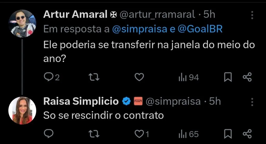 Repercussão via Twitter