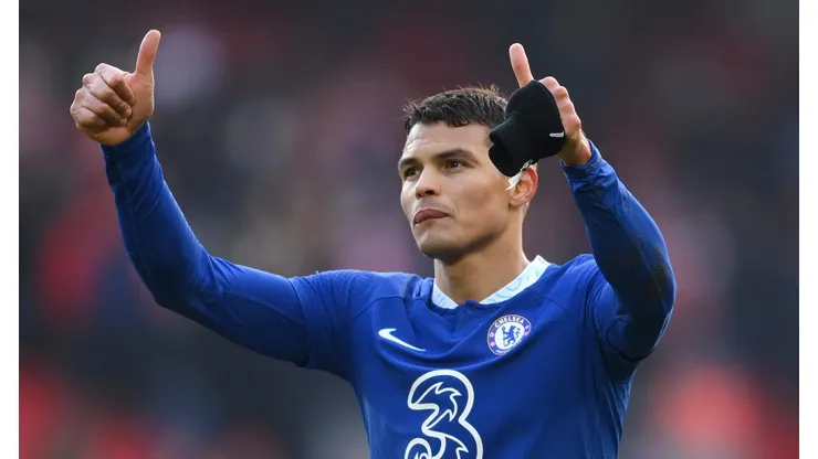 Thiago Silva pelo Chelsea (Photo by Laurence Griffiths/Getty Images)
