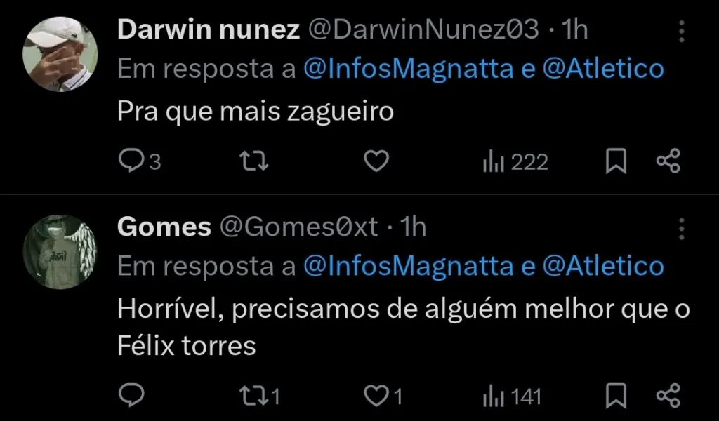 Repercussão via Twitter