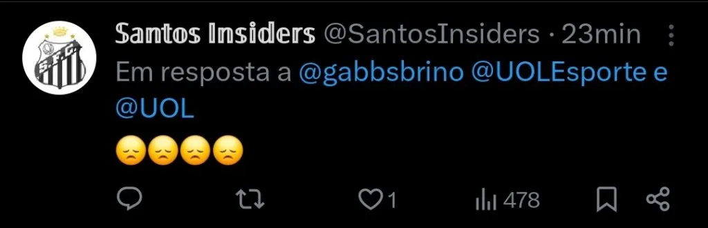 Repercussão via Twitter