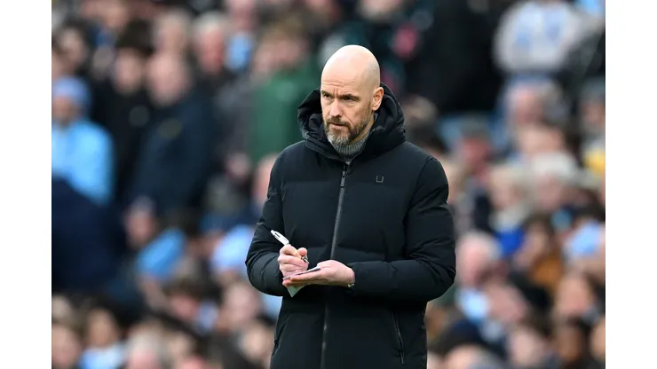 Erik ten Hag, Manager of Manchester United, . (Photo by Michael Regan/Getty Images)