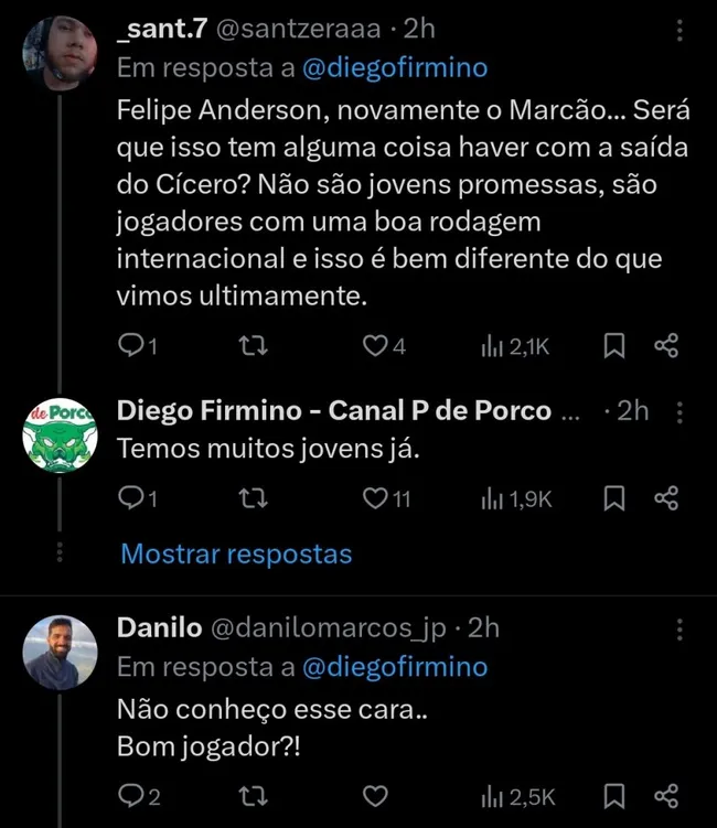 Repercussão via Twitter