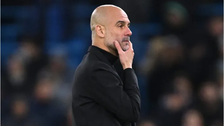 Manchester City head coach Pep Guardiola . (Photo by Stu Forster/Getty Images)