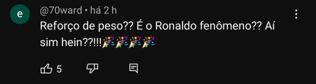 Repercussão via YouTube