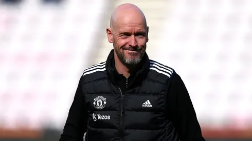 Erik ten Hag, Manager of Manchester United, (Photo by Charlie Crowhurst/Getty Images)