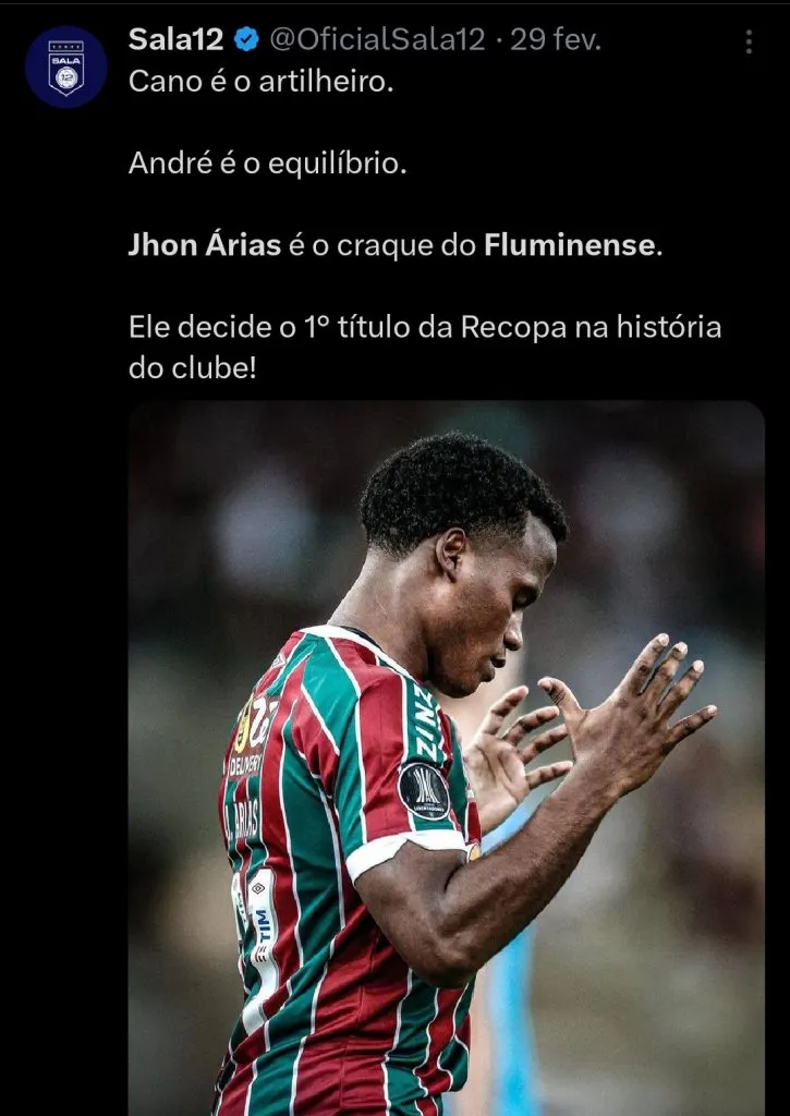 Repercussão via Twitter