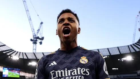 Rodrygo faz gol no Real Madrid. Foto: Naomi Baker/Getty Images