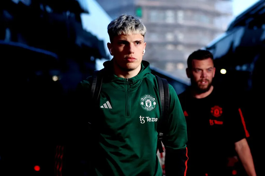 Alejandro Garnacho of Manchester United . (Photo by Clive Rose/Getty Images)
