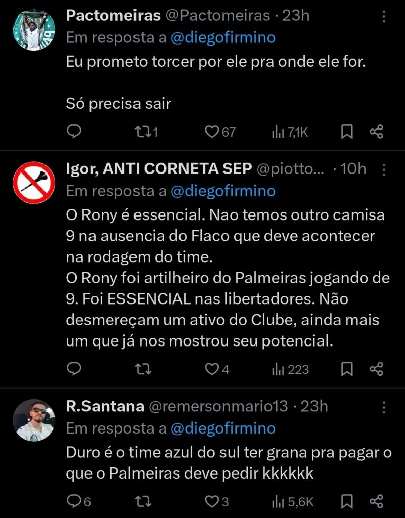 Repercussão via Twitter