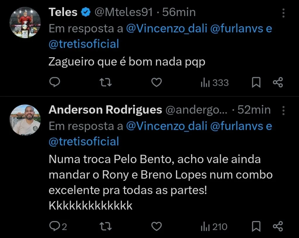 Repercussão via Twitter