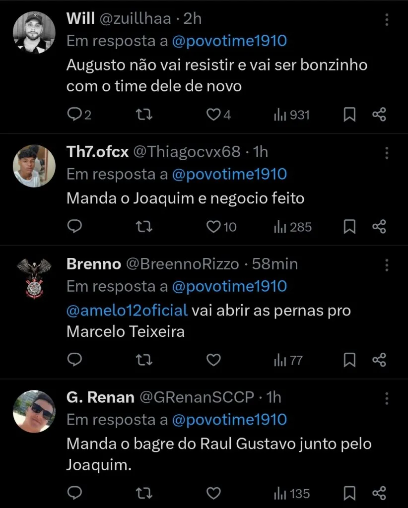 Repercussão via Twitter