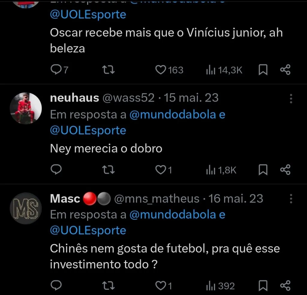 Repercussão via Twitter