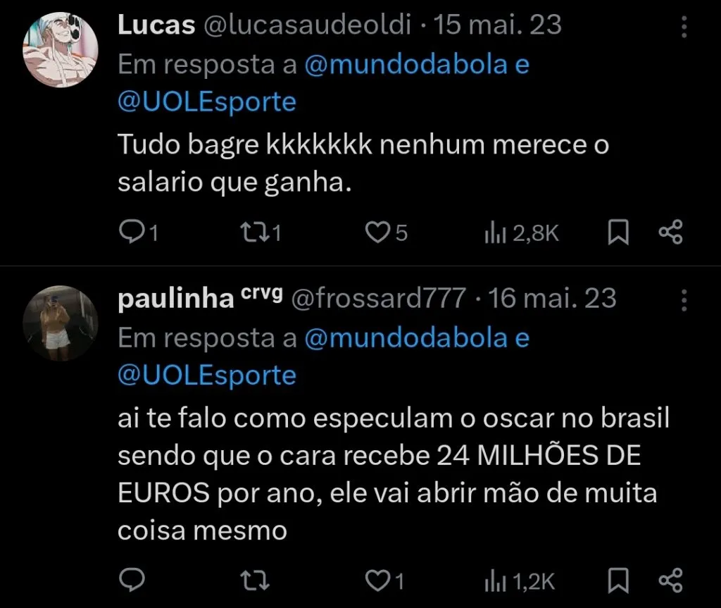 Repercussão via Twitter