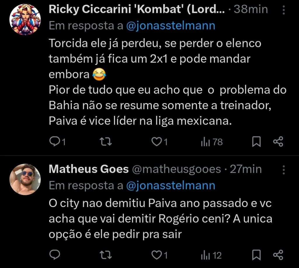 Repercussão via Twitter