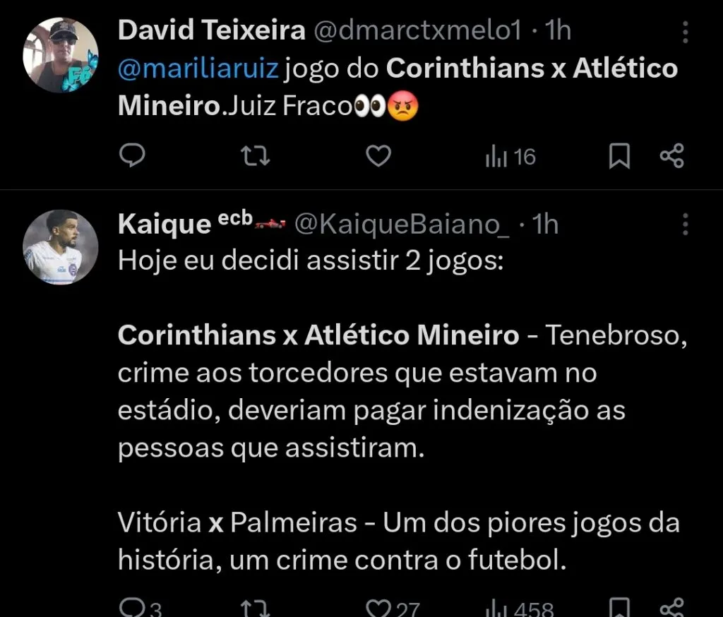Repercussão via Twitter