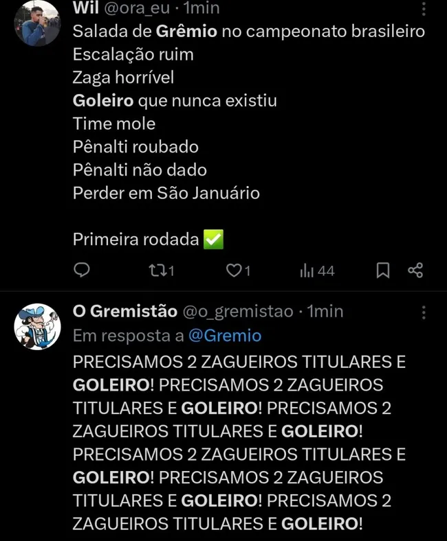 Repercussão via Twitter