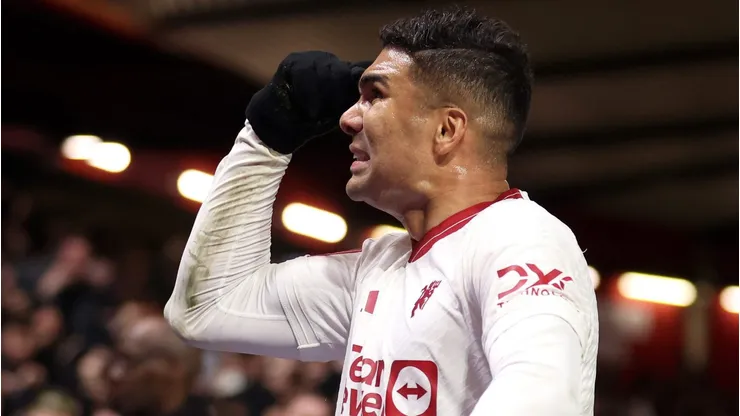 Casemiro of Manchester United . (Photo by Catherine Ivill/Getty Images)