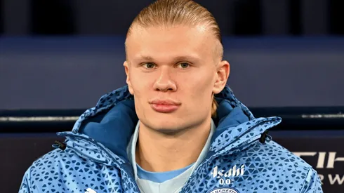 Haaland faz jogo apagado e Guardiola sai em sua defesa. (Photo by Michael Regan/Getty Images)