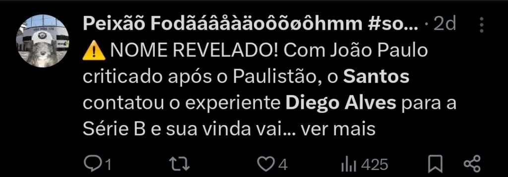 Repercussão via Twitter