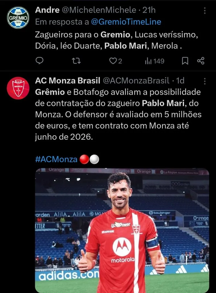 Repercussão via Twitter