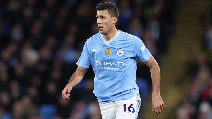 Rodri of Manchester City . (Photo by Alex Livesey/Getty Images)