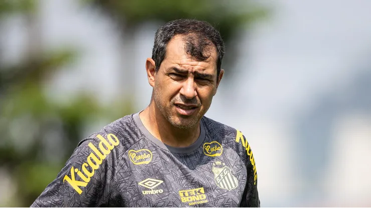 Carille manda atacante do Santos embora. Foto: Léo Rodrigues/ Santos FC
