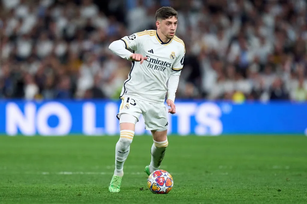 Valverde em ação pelo Real Madrid. (Photo by Angel Martinez/Getty Images)