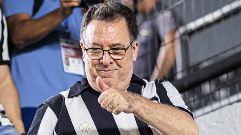 Presidente do Santos, Marcelo Teixeira, comenta sobre situação de Joaquim no clube. Foto: Abner Dourado/AGIF