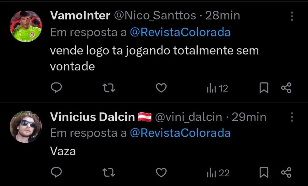 Repercussão via Twitter