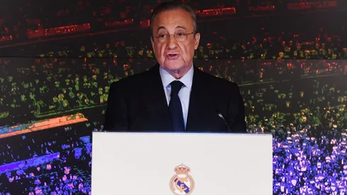 MADRID, SPAIN - MARCH 11: Florentino Perez, President of Real Madrid, at the announcement of Zinedine Zidane as new Real Madrid head coach at Estadio Santiago Bernabeu on March 11, 2019 in Madrid, Spain. Zinedine Zidane returns as Real Madrid manager just 10 months after leaving the Spanish club. (Photo by Denis Doyle/Getty Images)