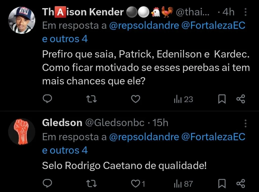 Repercussão via Twitter