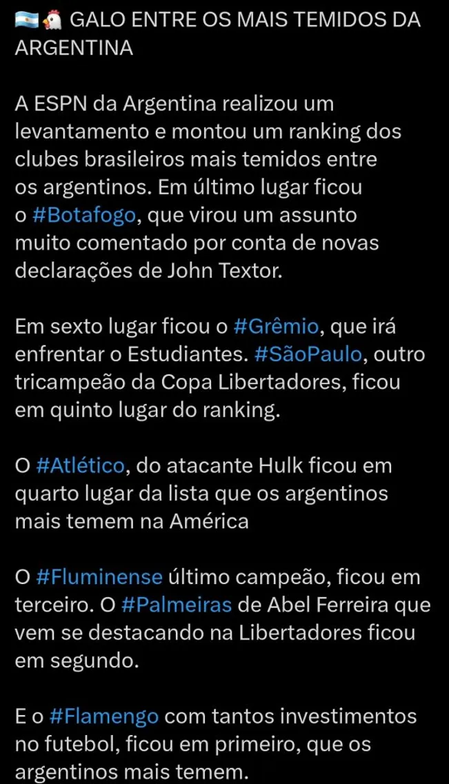 Repercussão via Twitter